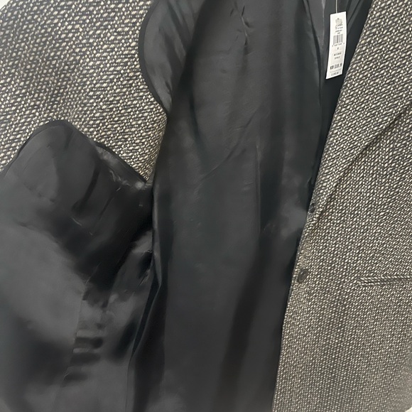 Banana Republic Wylder Textured Tweed Black and Cream Jacket NWT Sz 6 - Picture 4 of 7